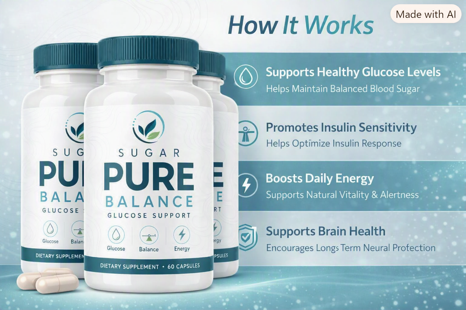 How Sugar Pure Balance Works - Metabolic Support Diagram